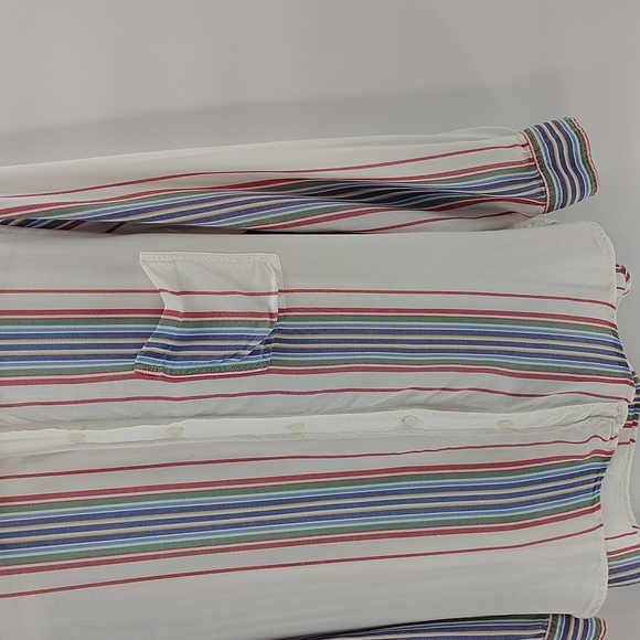 AEO American Eagle button down shirt large multicolor stripe long sleeve women's - Picture 3 of 6